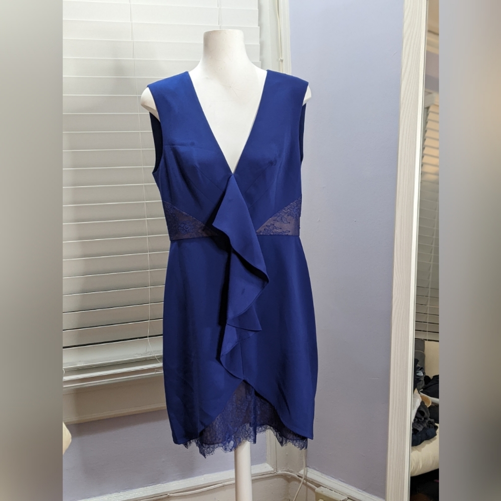 BCBGMaxAzria royal blue mini dress, size 6.